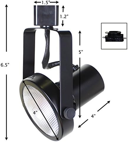Direct-Lighting PAR30 Black Gimbal Ring Light