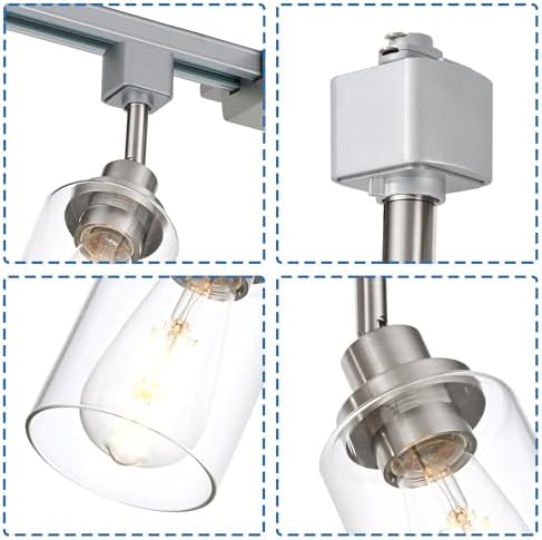 Melucee 4-Piece Track Lighting Pivoting Heads Elevate Your Space