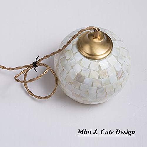 Beautiful Mosaic Shell Pendant 32ft Dimmable Track with Brass Finish