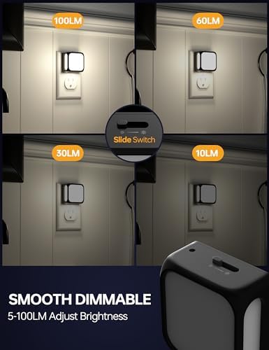 KINDEEPLED Bathroom Night Lights Plug into Wall 2 Pack