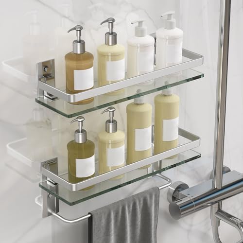 Danpoo Tempered Glass Towel Holder with Guardrails