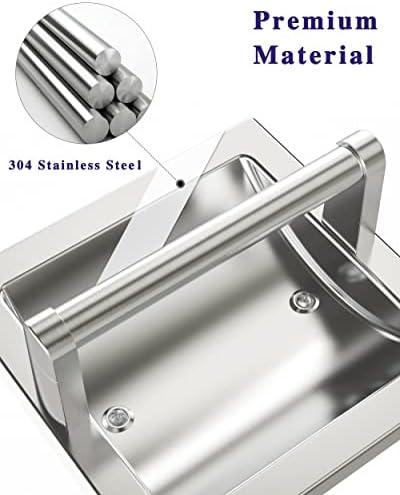 WZKALY Brushed Nickel Recessed Toilet Paper Holder Modern Rust-Resistant