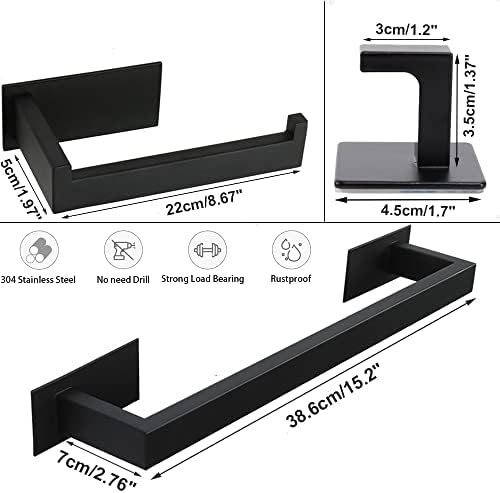 5-Piece Self-Adhesive Bathroom Hardware Set for Maximum Space Efficiency