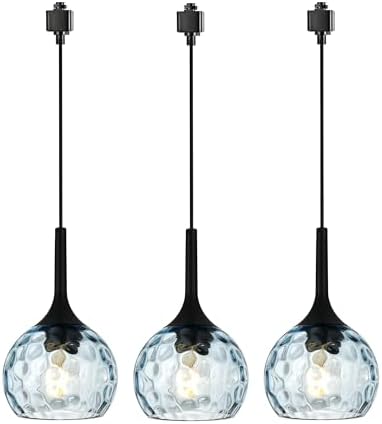 3-Pack Unique Pendant Lighting - Blue Shade Design for Dining Rooms