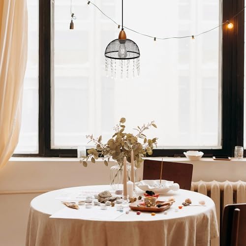 Adjustable Height H-Shape Track Lighting with Crystal Shade