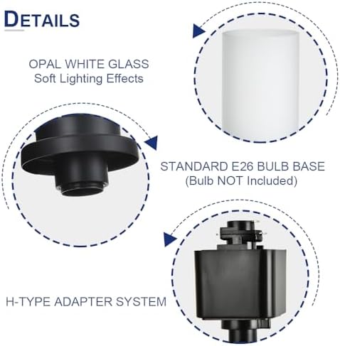 3-Pack Black Ceiling Track Lights