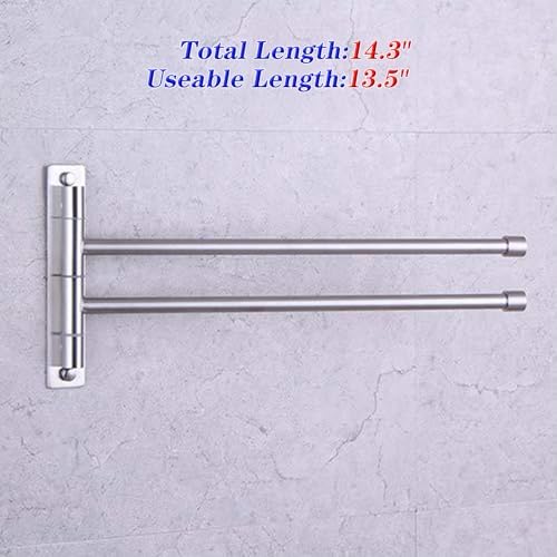 Elegant 2-Arm Stainless Steel Towel Bar for Bathroom Space-Saving Style