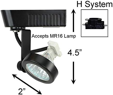 Direct-Lighting MR16 Black Track Lighting Head