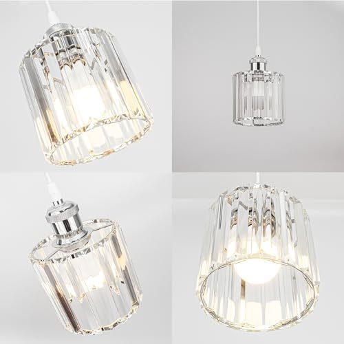 J-Type Track Pendant with Crystal Shade