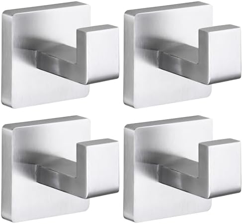 Fenas 4-Piece Braided Nickel Towel Hooks