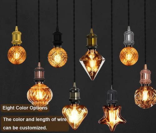 Rose Gold E26E27 Tracker Pendant Retro Design