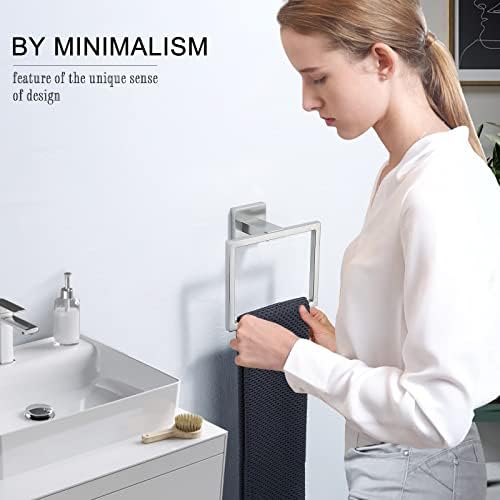 Luxury Bath Towel Holder Square Design Stainless Steel