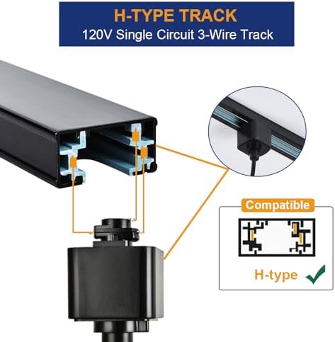 3-Pack Black Ceiling Track Lights