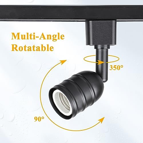 Adjustable 3-Pack Track Lighting Heads with E26 Base White