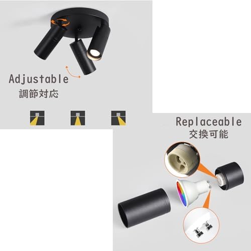 High-Quality RGB Gimbaled Track Lamp with 3 Heads for Sloped Ceiling