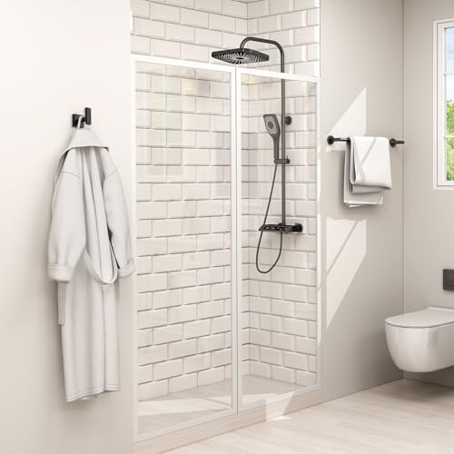 Sturdy Mat Black Bathroom Towel Hook