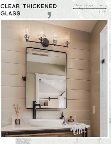 FEMILA 31 Black Vanity Light with Chrome Trim