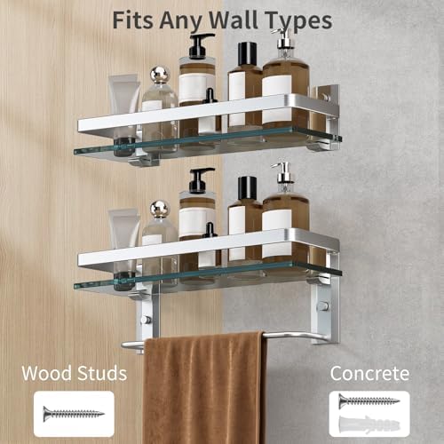 Danpoo Tempered Glass Towel Holder with Guardrails
