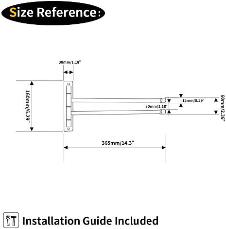 Elegant 2-Arm Stainless Steel Towel Bar for Bathroom Space-Saving Style