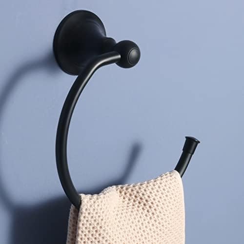 Alise Stainless Steel Towel Ring Matte Black