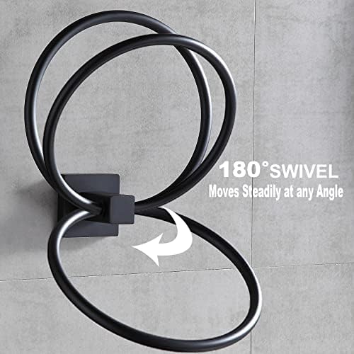 High-Quality Sus 304 Stainless Steel Hand Towel Holder Black