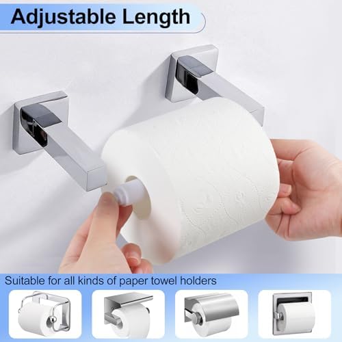 Rindion 4-Pack Toilet Paper Holder Spring Rod White Replacement