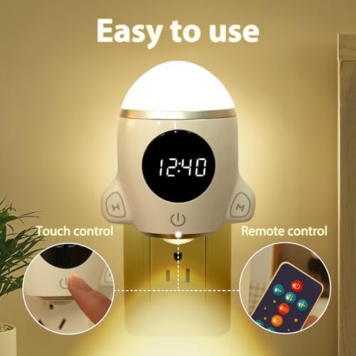 LED Space Rocket Timer with Remote for Kids