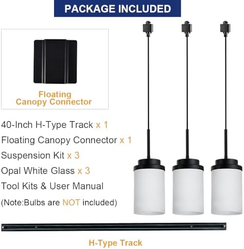 3-Pack Black Ceiling Track Lights