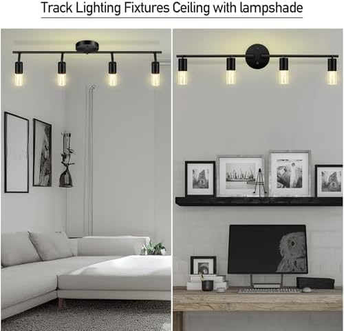 4-Light Energy Efficient LED Track Lighting for Ceiling