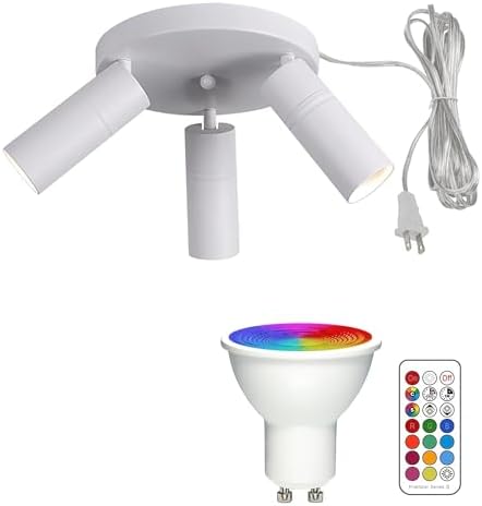 High-Quality RGB Gimbaled Track Lamp with 3 Heads for Sloped Ceiling