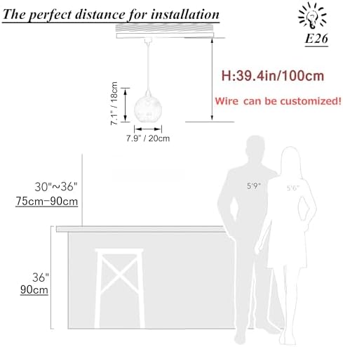 Dimmable H-Type Pendant Light