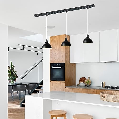 Retro Black H Track Pendant Lights