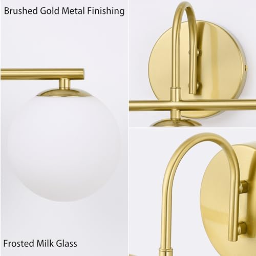 Odimola Gold Vanity Lights Modern Brushed Gold Vanity Lights for Bathroom
