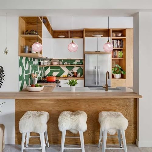Bright Beautiful Modern Pink Pendant Lights for Home Kitchen Adjustable Dimmable