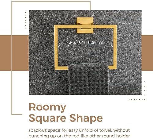 Stylish Stainless Steel Towel Holder - Exclusive Gold Design for Bathroom Kitchen Bedroom