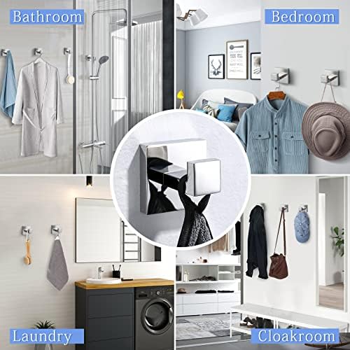 Luxury Bath Towel Holder Square Design Stainless Steel