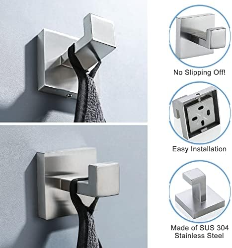 Luxury Bath Towel Holder Square Design Stainless Steel