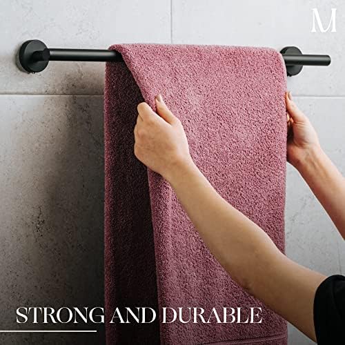 Marmolux Acc Matte Black Towel Bar 24 Inch 1