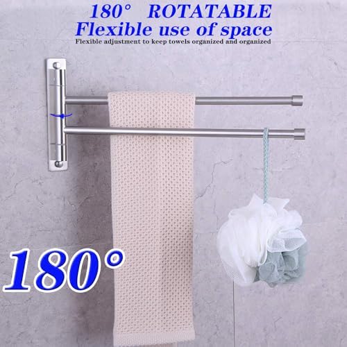 Elegant 2-Arm Stainless Steel Towel Bar for Bathroom Space-Saving Style