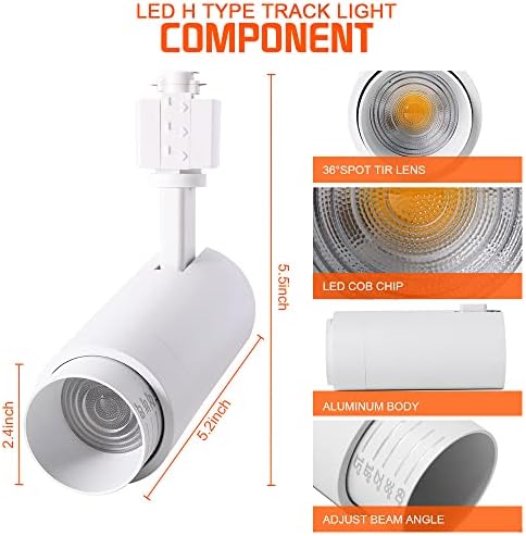 ELEGLO 12W 4-Pack Track Lighting Heads