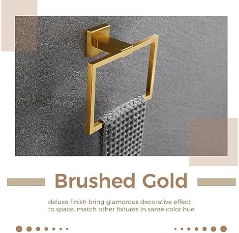 Stylish Stainless Steel Towel Holder - Exclusive Gold Design for Bathroom Kitchen Bedroom