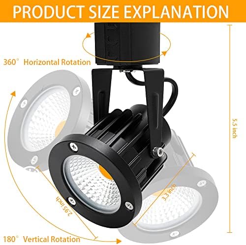 EAGLOD 15W H LED Track Light Heads Dimmable 3000K Warm White 10Pack Black