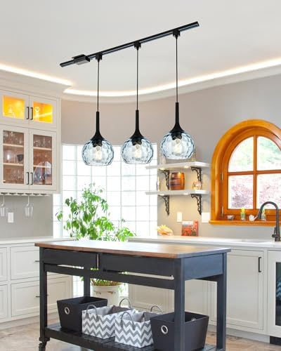 3-Pack Unique Pendant Lighting - Blue Shade Design for Dining Rooms
