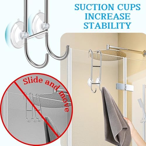 Adjustable Towel Hook for Framed Frameless Doors