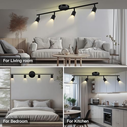 4-Light Energy Efficient LED Track Lighting for Ceiling
