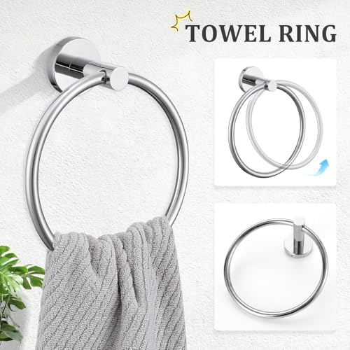 TURS Chrome Round 24 Towel Bar Set