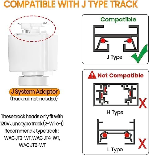 VANoopee 5-Color Track Lighting Heads Dimmable