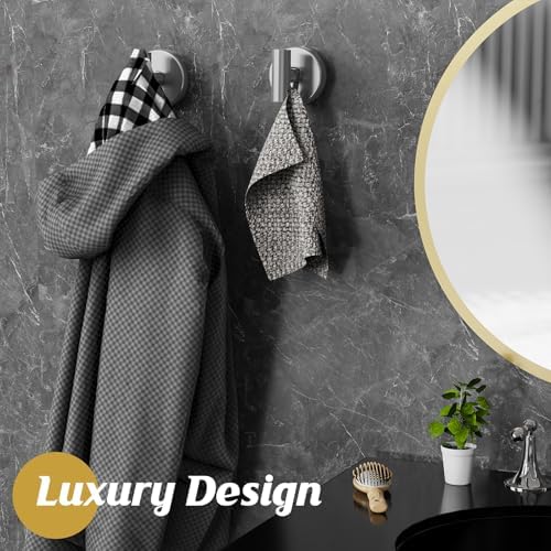Heavy Duty Shower Suction Cup Hooks Silver