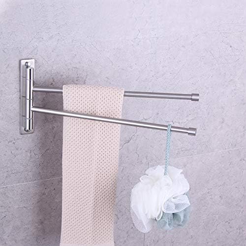 Elegant 2-Arm Stainless Steel Towel Bar for Bathroom Space-Saving Style