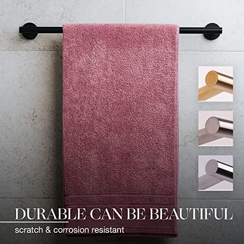 Marmolux Acc Matte Black Towel Bar 24 Inch 1